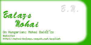 balazs mohai business card